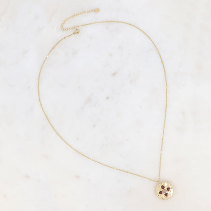 Amani Necklace - 5 Natural Stones with a Flower Effect