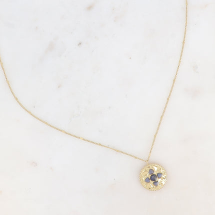 Amani Necklace - 5 Natural Stones with a Flower Effect