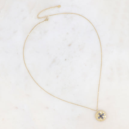 Amani Necklace - 5 Natural Stones with a Flower Effect