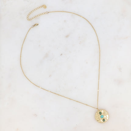 Collier Amel - 3 pierres naturelles sur pièce