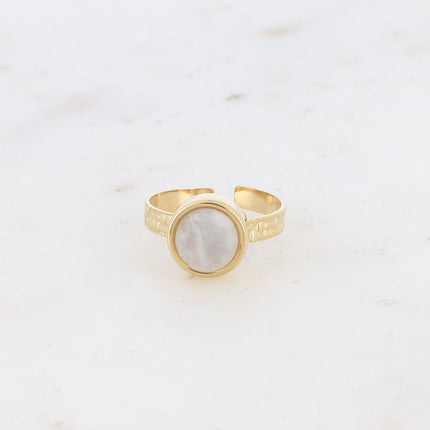 Bague Rosine - pierre naturelle ronde