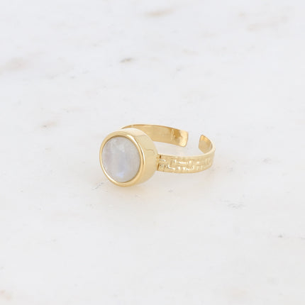 Bague Rosine - pierre naturelle ronde