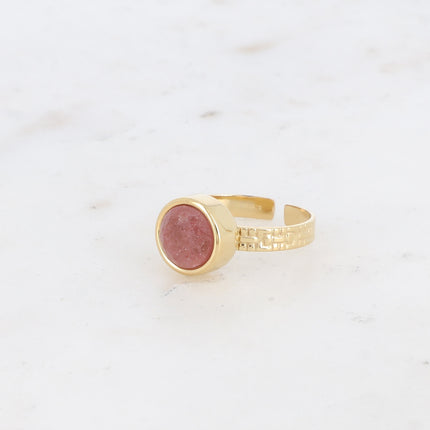 Bague Rosine - pierre naturelle ronde