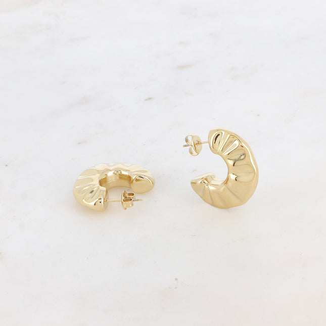 Brélys creole earrings - wavy