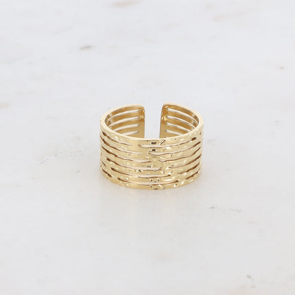 Bague - lignes effet martelé