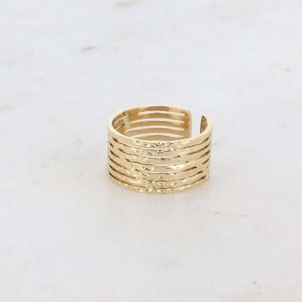 Bague - lignes effet martelé