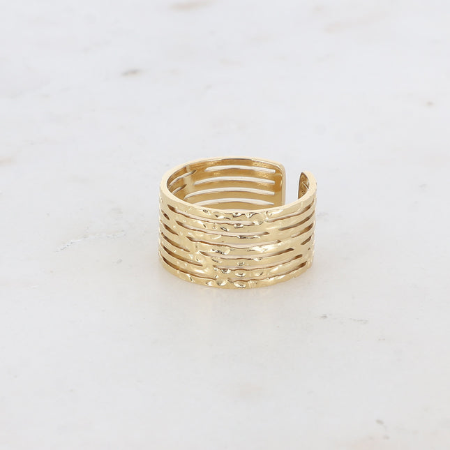 Bague - lignes effet martelé