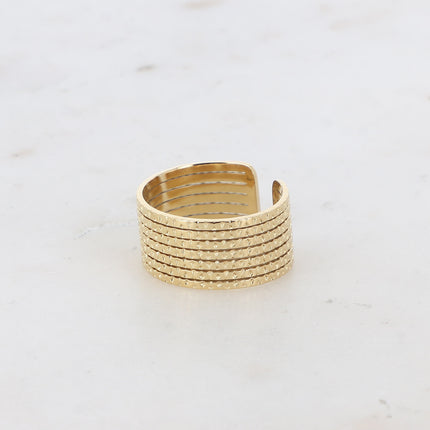 Bague Sofi - lignes effet martelé