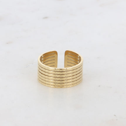 Bague - lignes effet martelé