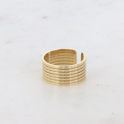 Bague - lignes effet martelé
