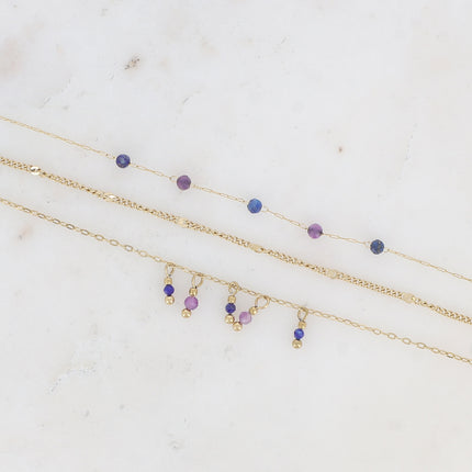 Bracelet 3 rangs Lorraine - pierres naturelles