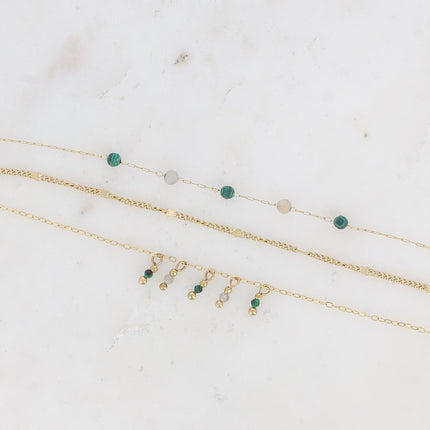 Bracelet 3 rangs Lorraine - pierres naturelles