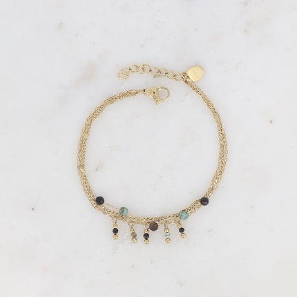 Bracelet 3 rangs Lorraine - pierres naturelles