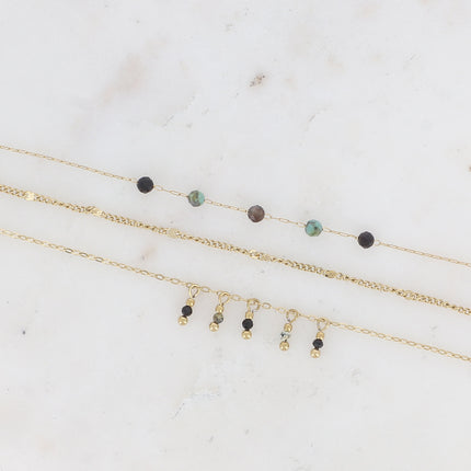 Bracelet 3 rangs Lorraine - pierres naturelles