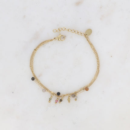 Bracelet 3 rangs Lorraine - pierres naturelles
