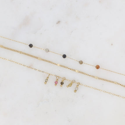 Bracelet 3 rangs Lorraine - pierres naturelles