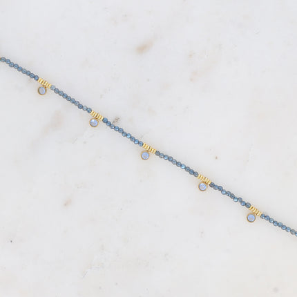 Bracelet Victoire - pâtes de verre et cristaux ronds