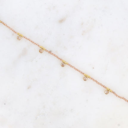 Bracelet Victoire - pâtes de verre et cristaux ronds