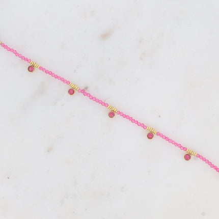 Bracelet Victoire - pâtes de verre et cristaux ronds