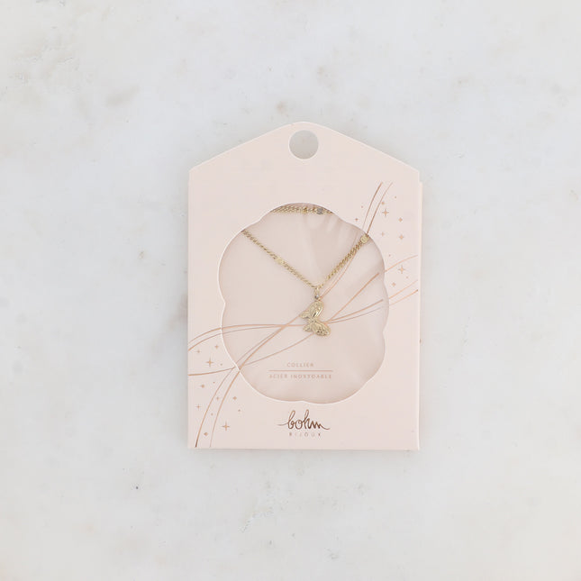 Collier Savina - papillon texturé