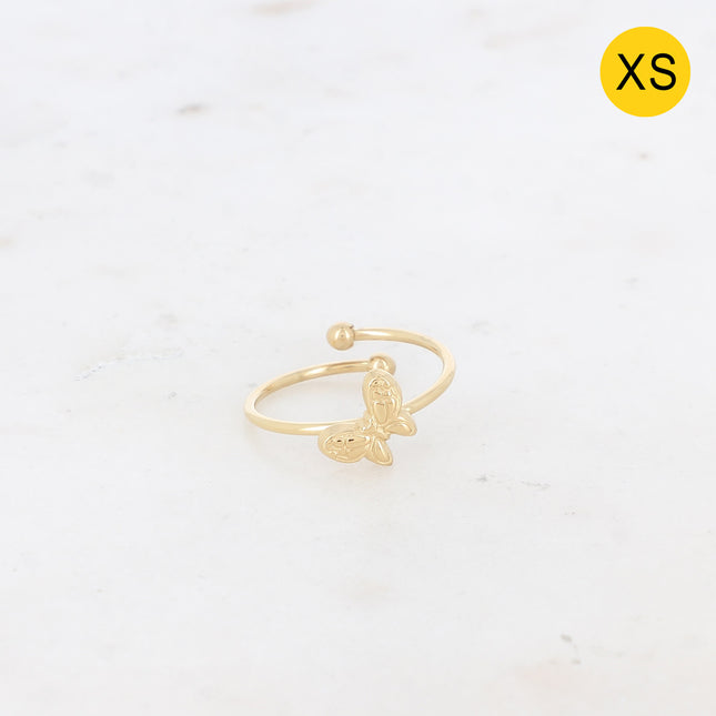Bague fine Savina XS - papillon texturé