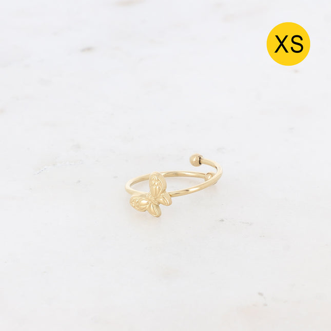 Bague fine Savina XS - papillon texturé