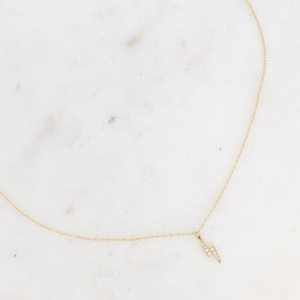 Collier - éclair et oxydes de zirconium