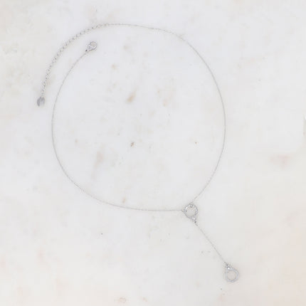 Collier en Y - menotte et oxyde de zirconium