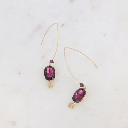 Boucles pendantes - ornées de cristaux de Swarovski® 10 x 14 mm