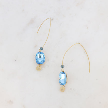 Boucles pendantes - ornées de cristaux de Swarovski® 10 x 14 mm
