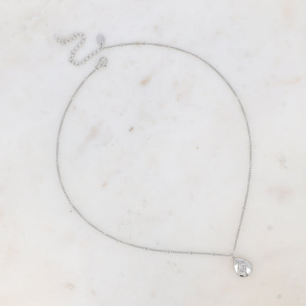 Collier Belita - pendentif goutte avec étoile gravée et oxyde de zirconium