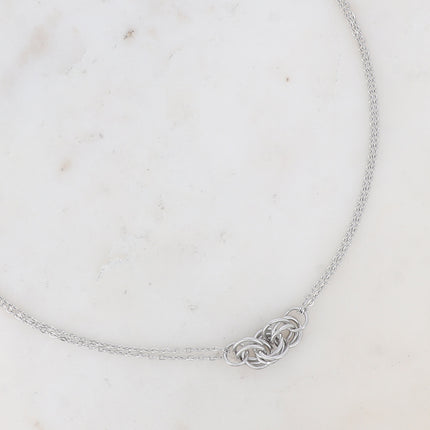Collier Anéa - triple maille de 3 anneaux