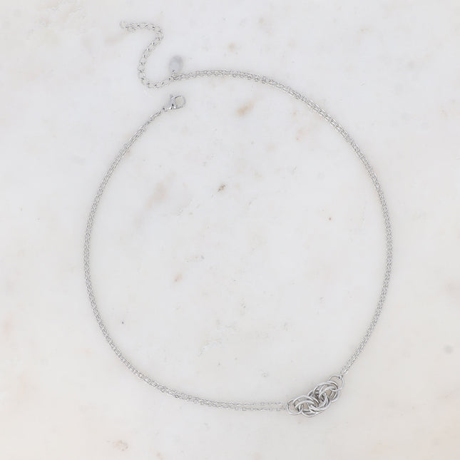 Anéa Necklace - triple chain of 3 rings