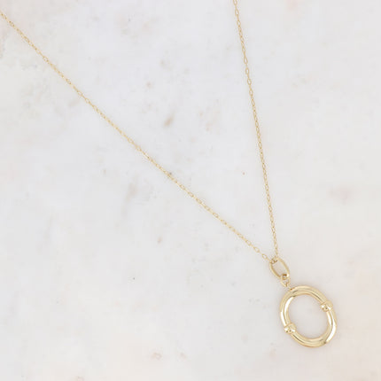 Sautoir Essra - grand pendentif anneau lisse