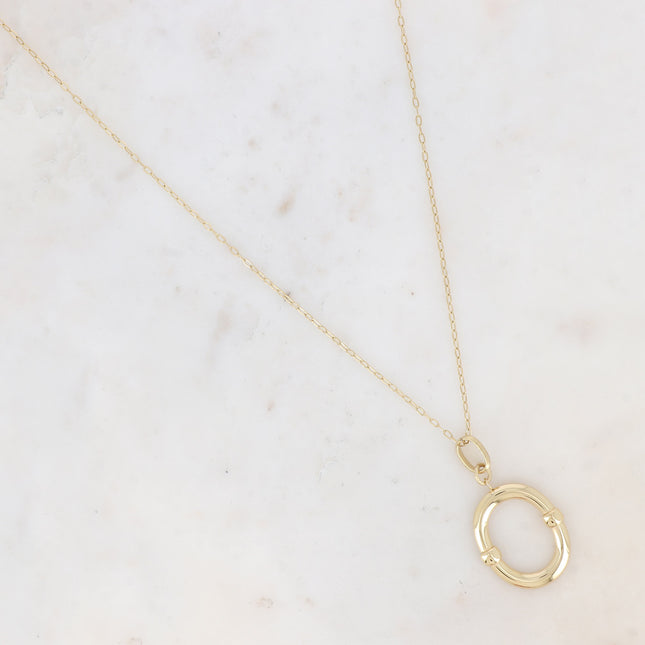 Sautoir Essra - grand pendentif anneau lisse