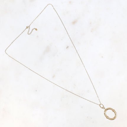 Sautoir Essra - grand pendentif anneau lisse