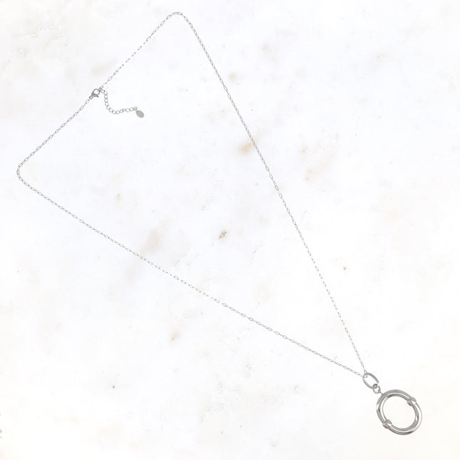 Sautoir Essra - grand pendentif anneau lisse