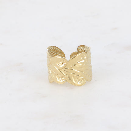 Bague Chanis - motif floral texturé