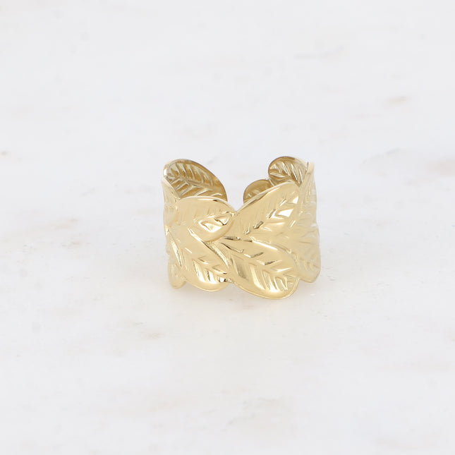 Bague Chanis - motif floral texturé