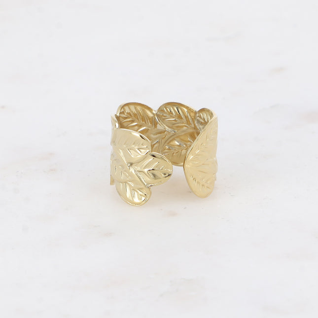 Bague Chanis - motif floral texturé