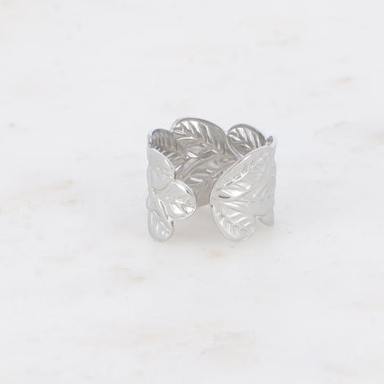 Bague Chanis - motif floral texturé
