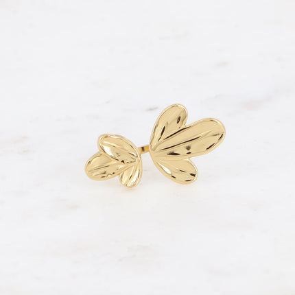 Bague - motif floral texturé