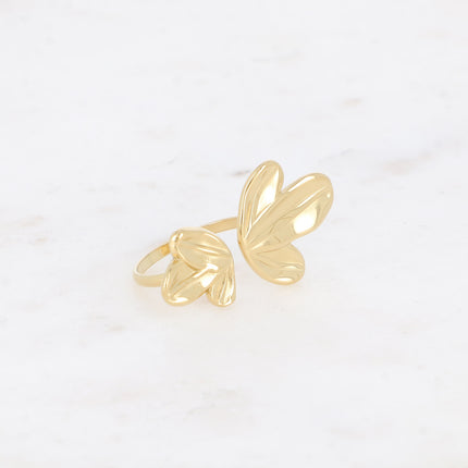 Bague - motif floral texturé