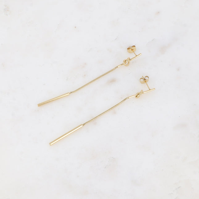 Boucles pendantes - noeud, cylindre et maille serpent