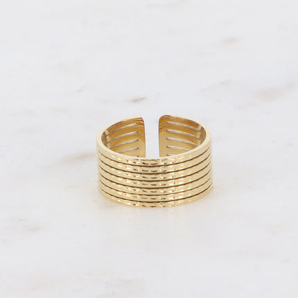 Bague Eloisa - ligne effet martelée