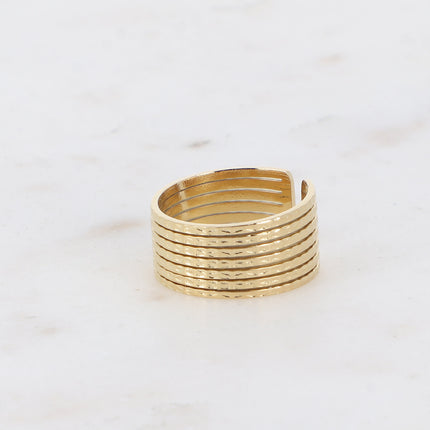 Bague Eloisa - ligne effet martelée