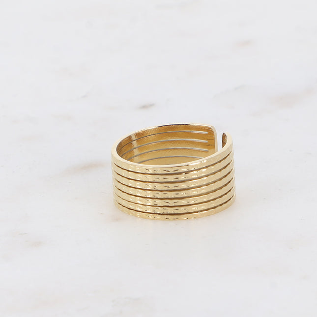 Bague Eloisa - ligne effet martelée
