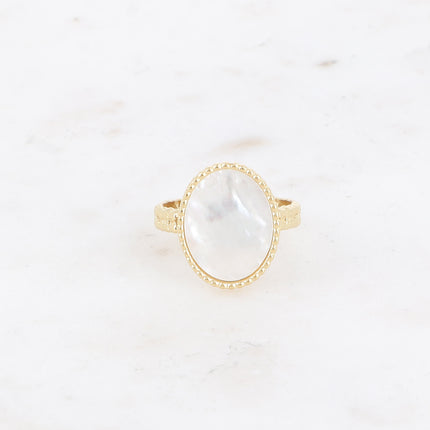 Bague Eline - pierre naturelle ovale