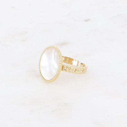 Bague Eline - pierre naturelle ovale