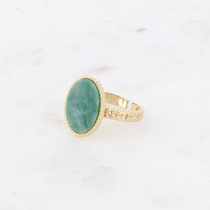 Bague Eline - pierre naturelle ovale
